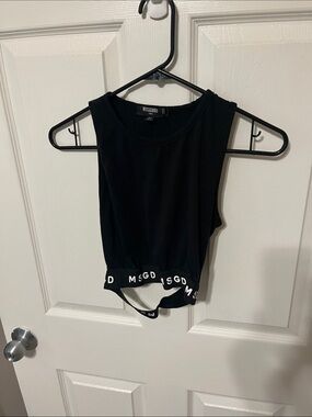 2 piece set logo crop top with leggings